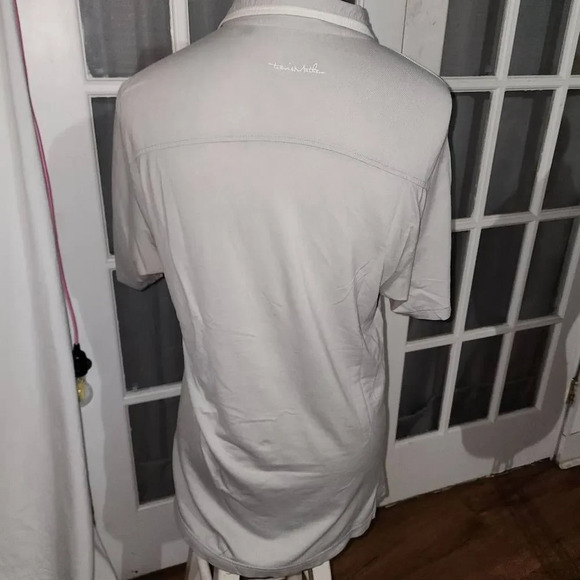 Travis Mathew Mens‎ Gray White Polo Shirt Large - Picture 2 of 6